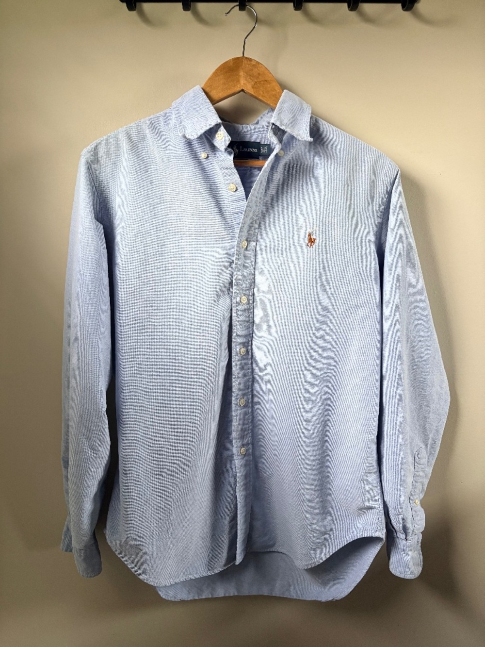 Ralph Lauren Iconic Blue Oxford Button Down Shirt 15.5